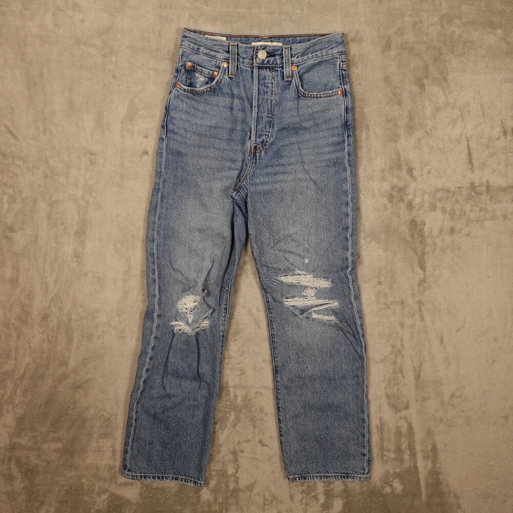 Levi's Jeans Ribcage Straight Ankle Women's W25 L29 – High Rise, Distressed